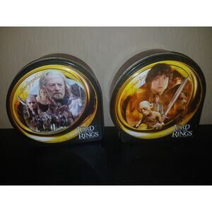 Lord of the Rings Puzzle Tin Collectors Empty Tin Only Lot Of 2 Metal
